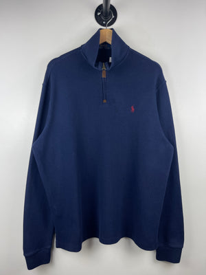 Vintage Polo Ralph Lauren Navy Quarter Zip Sweater