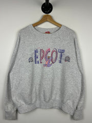 Vintage 90s Mickey Inc Epcot Grey Crewneck