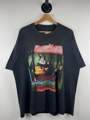 Vintage 90s Led Zeppelin Rock Express Backstage Pass Faded Black Tee