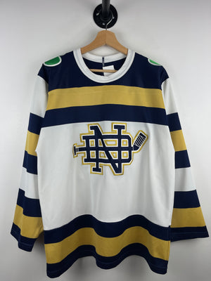 Vintage 90s CCM Notre Dame Fighting Irish White Hockey Jersey