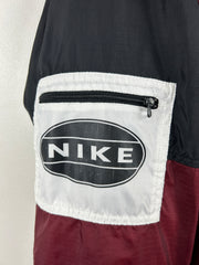 Vintage 90s Nike Swoosh Sleeve Spellout Balck & Red Windbreaker