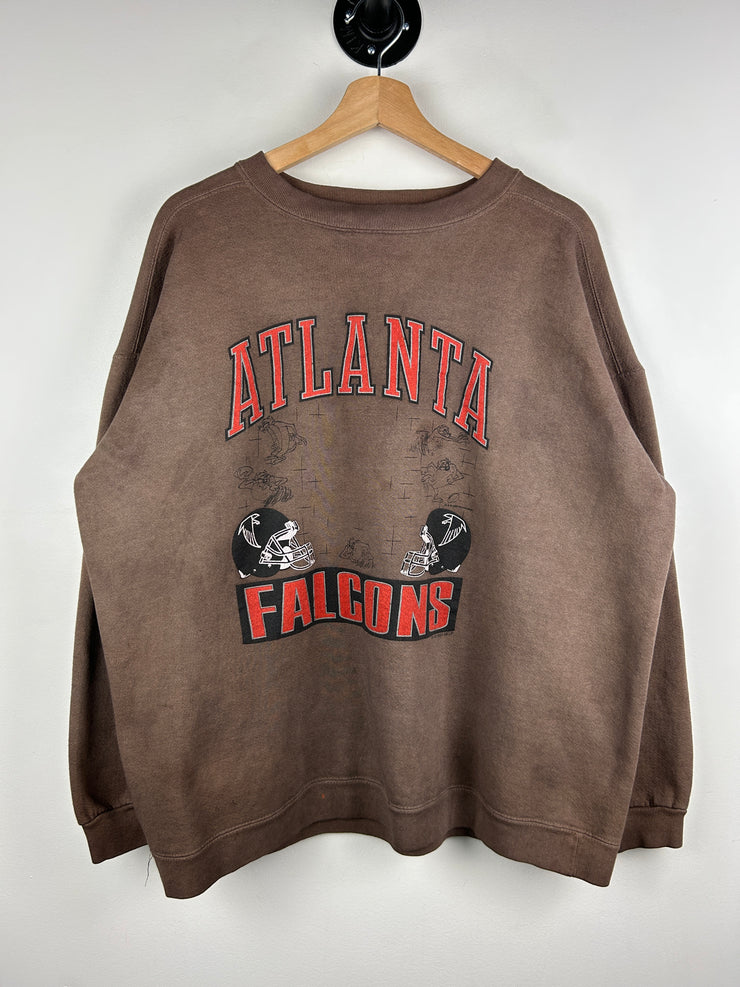 Vintage 90s NFL Atlanta Falcons Taz Brown Dyed Crewneck
