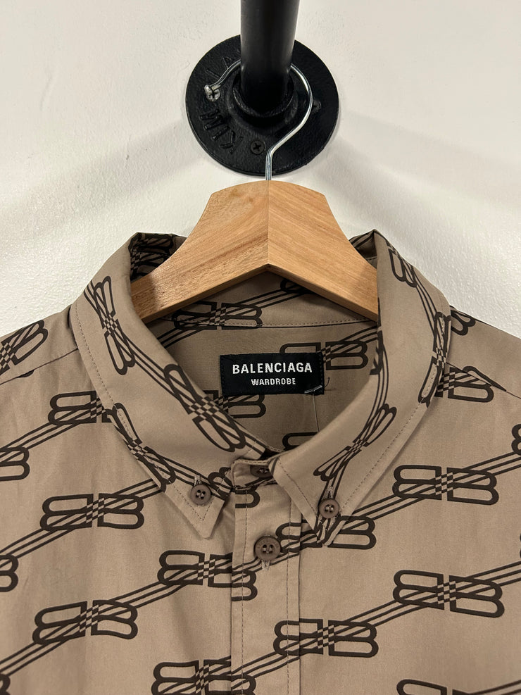 Balenciaga BB Monogram Button Up Shirt