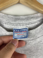 Vintage 90s West Virginia VS South Carolina Car Quest Bowl Football Grey Tee