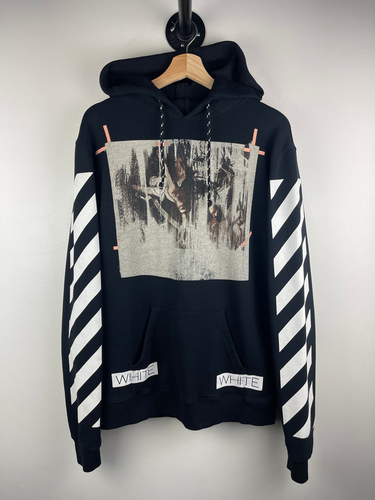 Off White Caravaggio Diagonal Black Hoodie