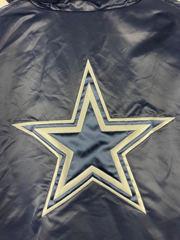 Vintage NFL Dallas Cowboys Navy & Grey Reversible Hooded Jacket