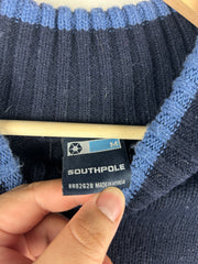 Vintage Y2K South Pole Navy & Baby Blue 3D Knit Sweater