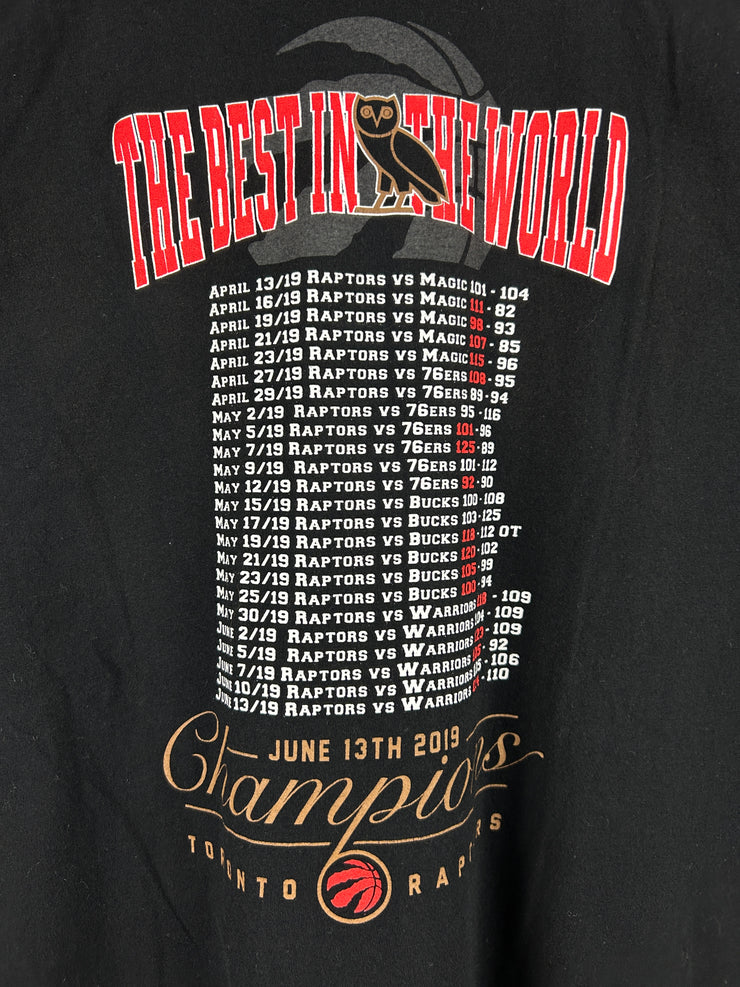 OVO NBA Toronto Raptors Best In The World Champions Black Tee