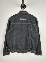 Vintage Y2K Fubu Contrast Stitch Black Denim Jacket