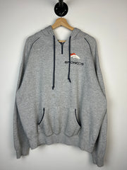 Vintage 90s NFL Denver Broncos Grey Quarter Zip Hoodie