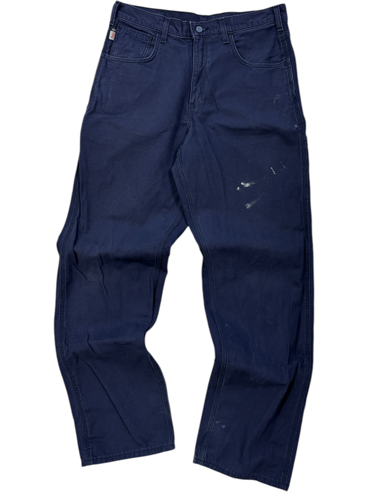 Vintage Carhartt Flame Resistant Navy Work Pants