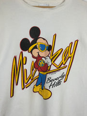 Vintage 80s Disney Mickey Mouse Beverly Hills White Crewneck