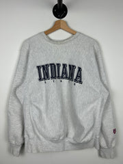 Vintage 90s Indiana State University Reverse Weave Grey Crewneck