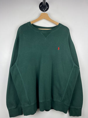 Vintage 90s Polo Ralph Lauren Dark Green Crewneck