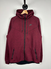 Nike Tech Fleece Burgundy Zip Up Hoodie