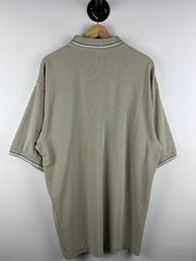 Vintage Nike Golf Swoosh Beige Polo Shirt