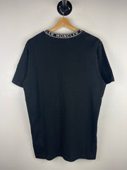 Moncler Neck Logo Collar Black Tee