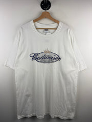 Vintage 2002 Budweiser Beer Spellout White Tee