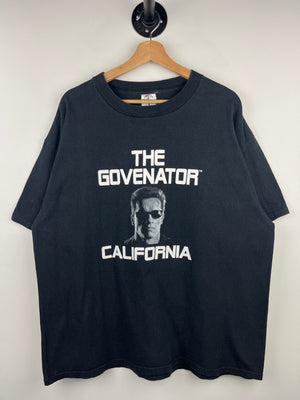 Vintage Arnold Schwarzenegger The Governator Terminator Black Tee