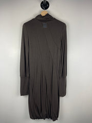 Vintage Diesel Women's Brown Turtle-Neck Long Sleeve Dress
