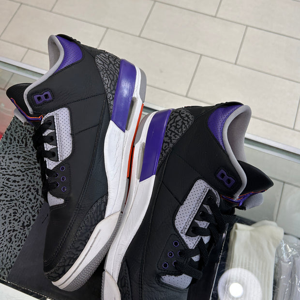 Jordan 3 Black Court Purple
