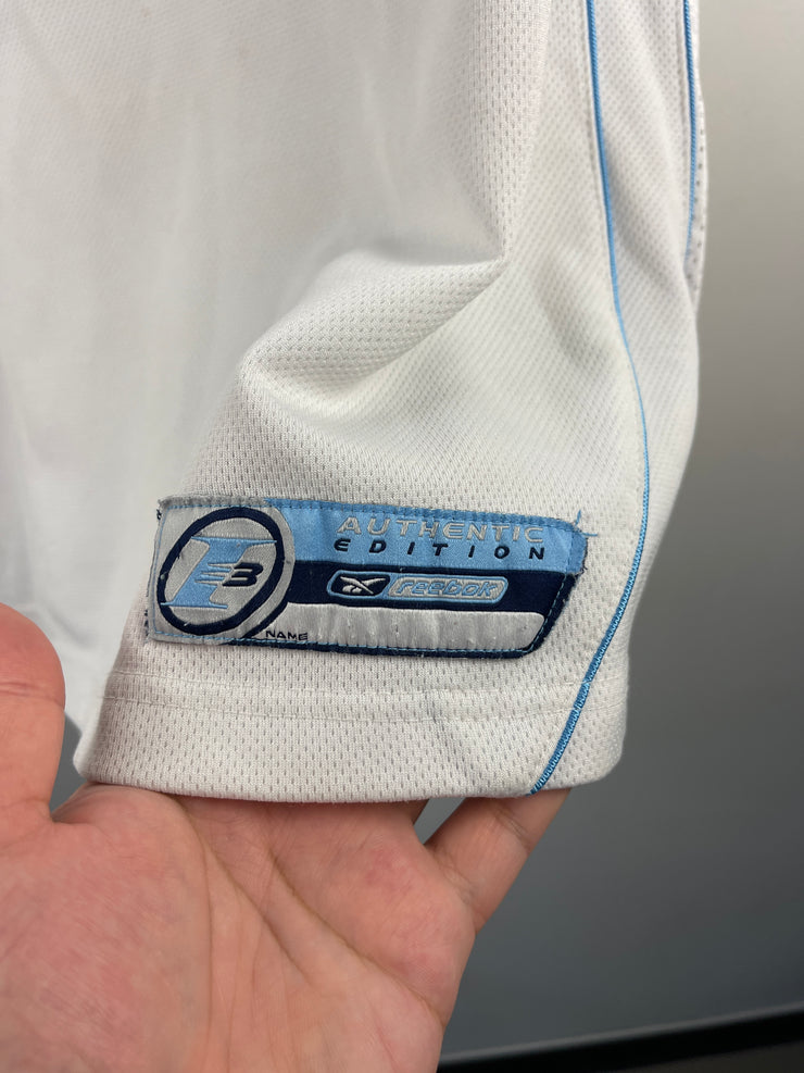 Vintage NBA Reebok Allen Iverson White & Baby Blue Basketball Jersey