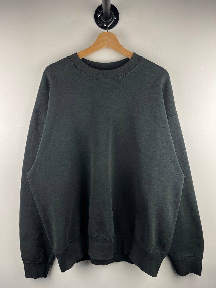 Vintage 90s BVD Heavyweight Blank Black Crewneck