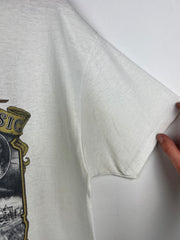 Vintage 90s Harley Davidson Sturgis Black Hills Rally 3D Emblem White Tee