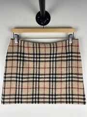 Vintage Burberry Lambswool Women's Novacheck Mini Skirt