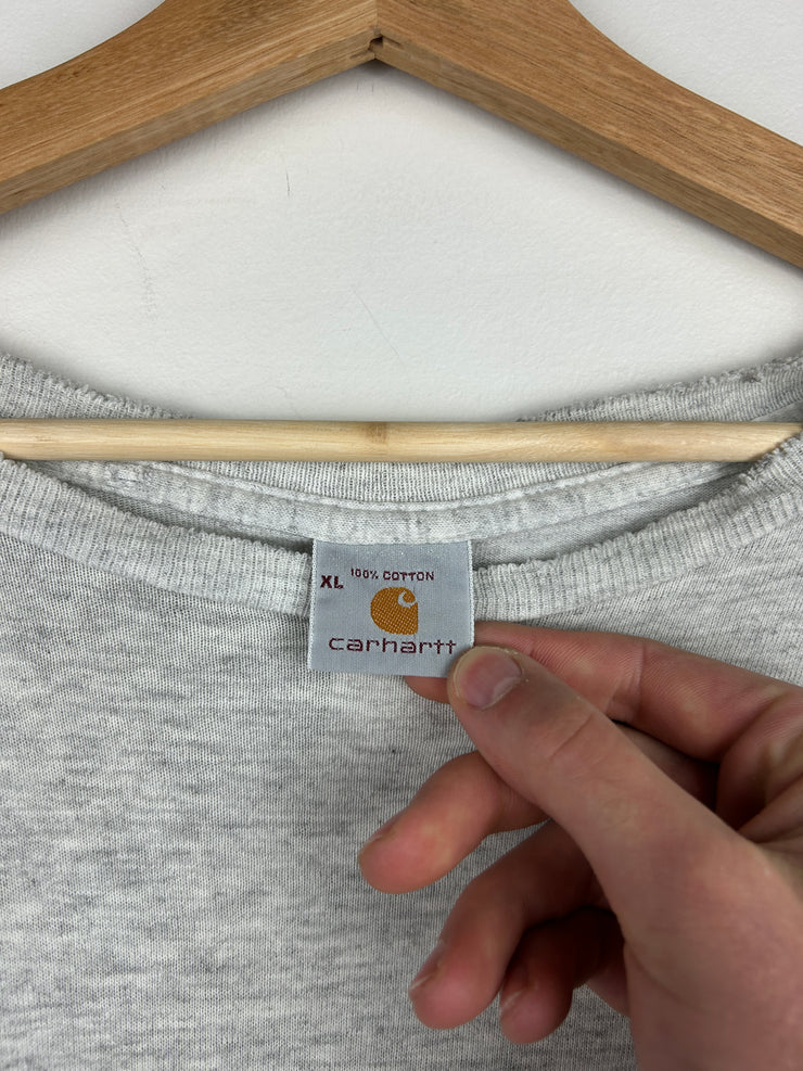 Vintage 90s Carhartt Thrashed Grey Pocket Tee
