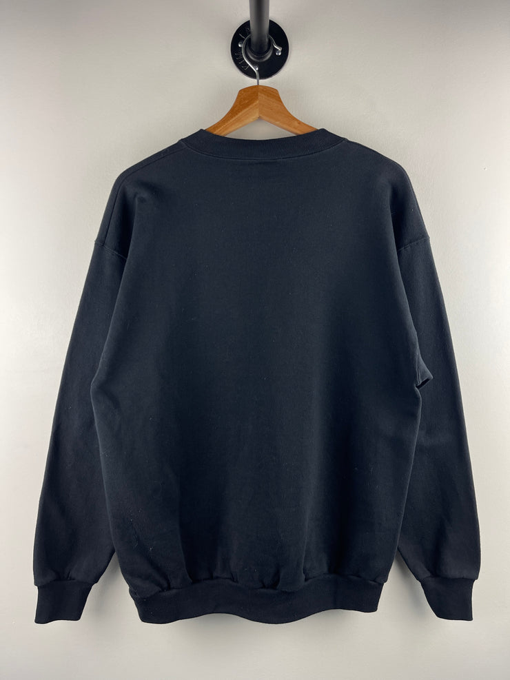 Vintage 90s NHL Chicago Blackhawks Black Crewneck