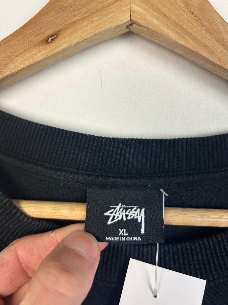 Stussy World Tour Black Crewneck