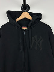 Vintage MLB New York Yankees Tonal Black Zip Up Hoodie