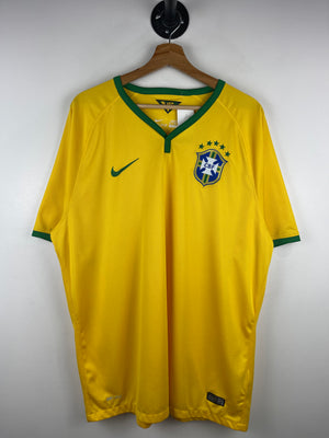 Nike 2014-2015 Brazil Home Yellow Soccer Jersey