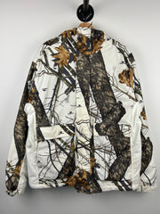 Vintage Field And Stream Real Tree Camo White Fleece Lined Insulated Jacket