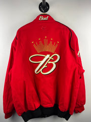 Vintage Nascar Chase Dale Earnhardt Jr Budweiser Red Racing Jacket