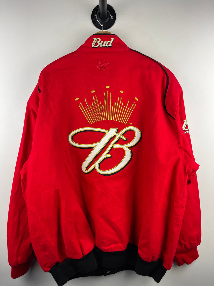 Vintage Nascar Chase Dale Earnhardt Jr Budweiser Red Racing Jacket