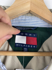 Vintage 90s Tommy Hilfiger Beige Cropped Harrington Jacket