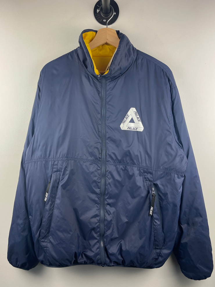 Palace Thinsulate Tri-Ferg Navy & Yellow Reversible Jacket