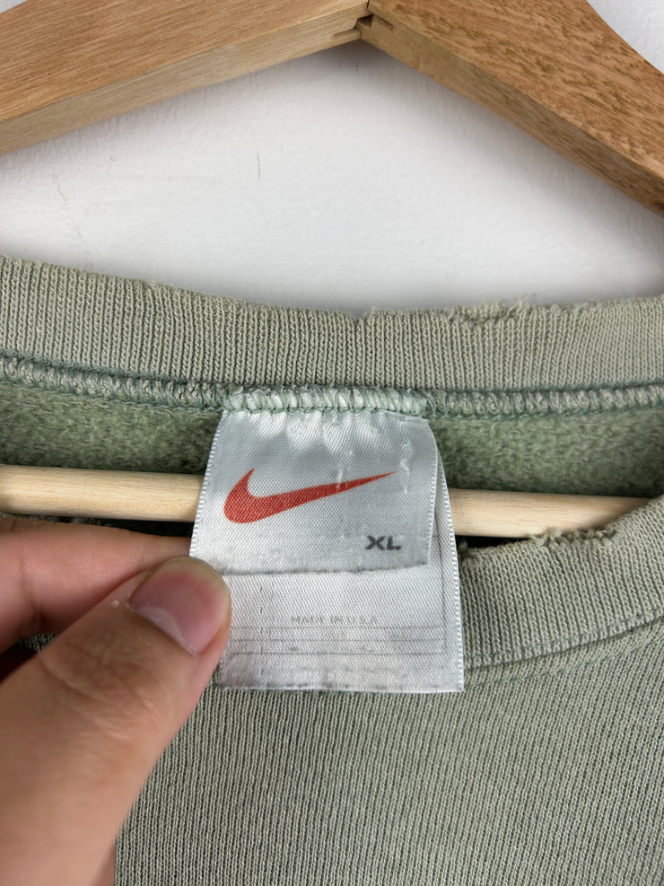 Vintage 90s Nike Mini Swoosh Pistachio Crewneck