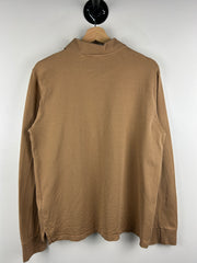 Burberry B Chenille Beige Polo Long Sleeve