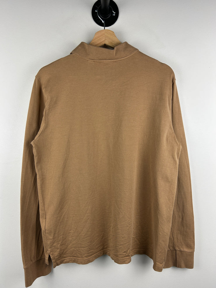 Burberry B Chenille Beige Polo Long Sleeve