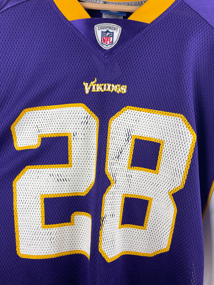 Vintage NFL Reebok Minnesota Vikings Peterson Purple Football Jersey