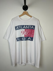 Vintage 90s Atlanta Olympics USA White Tee