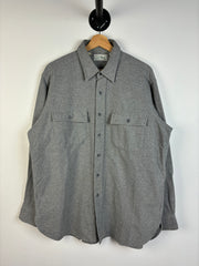 Vintage 90s L.L. Bean Grey Button Up Flannel Shirt