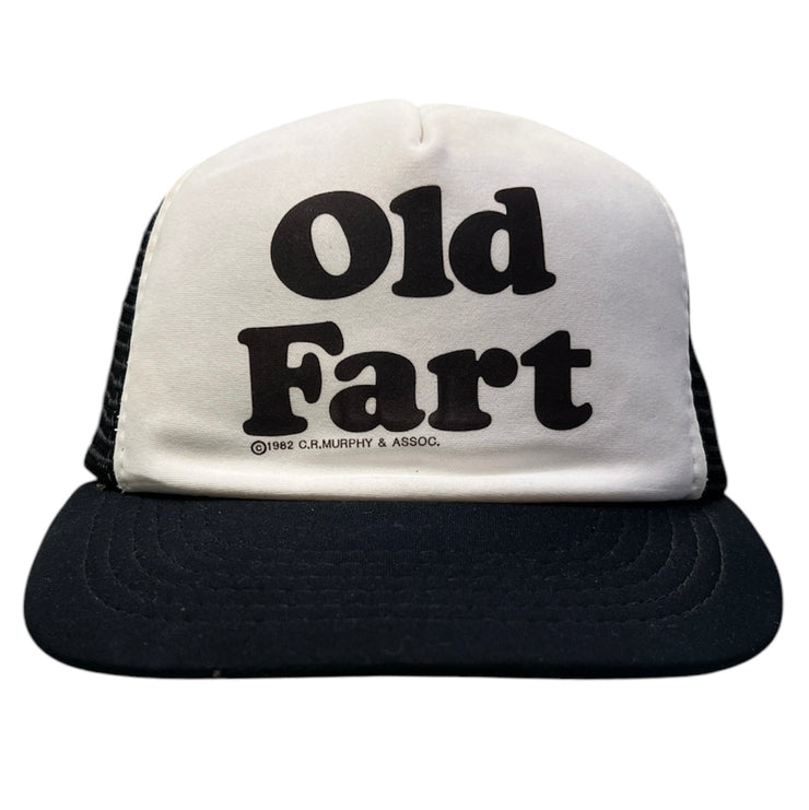 Vintage 80s Old Fart Black Trucker Hat