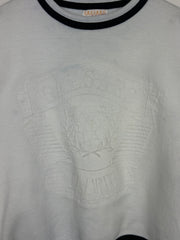 Vintage 90s Caesars Palace Embossed White Crewneck