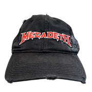 Vintage Y2K Megadeth Distressed Black Strapback Hat