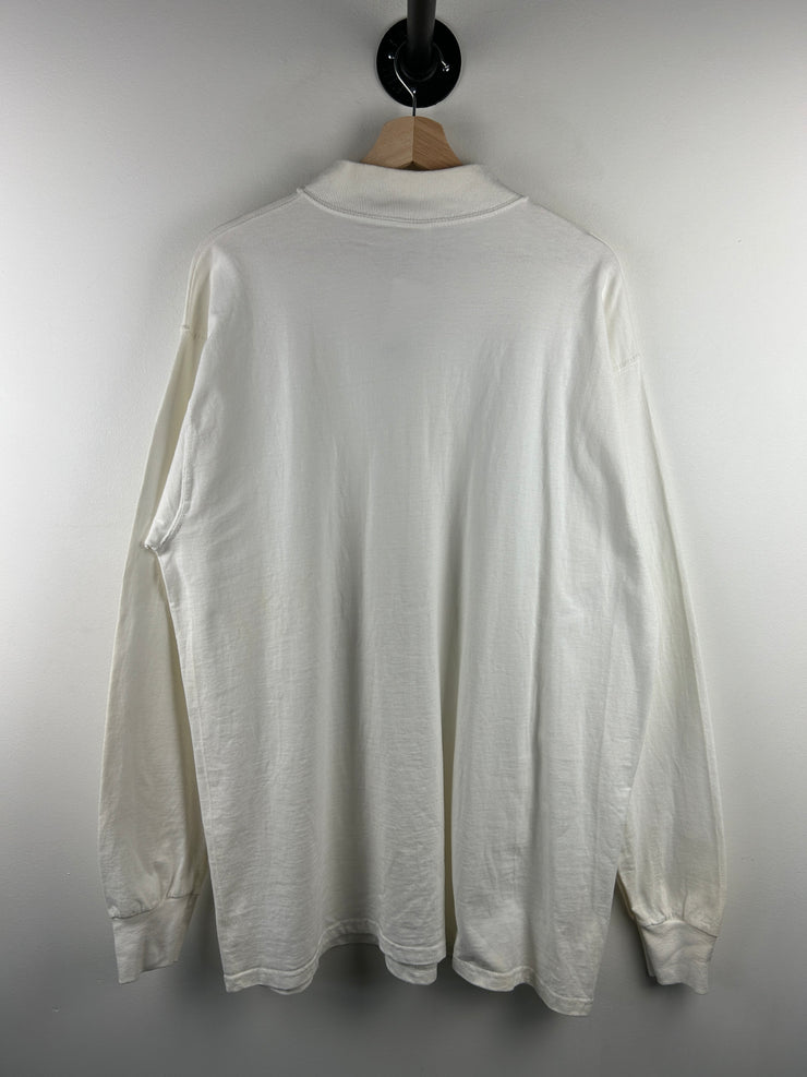 Vintage 90s Dare White Mockneck Long Sleeve