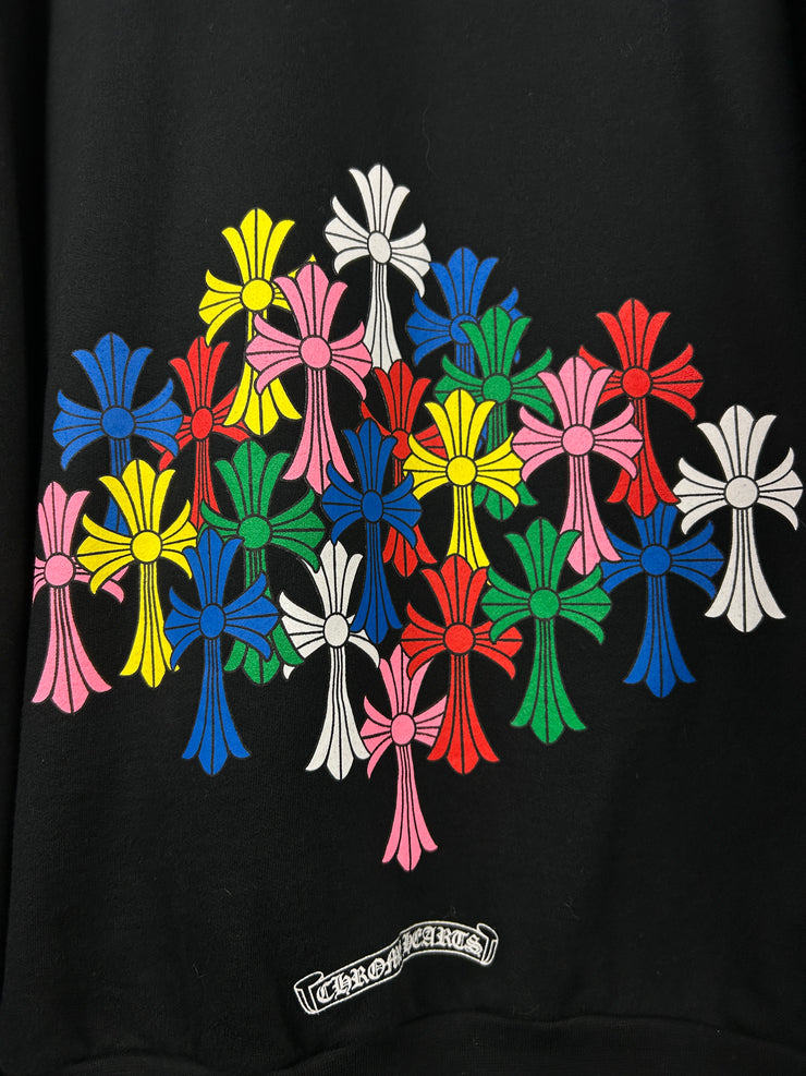 Chrome Hearts Multi Colour Cross Black Hoodie